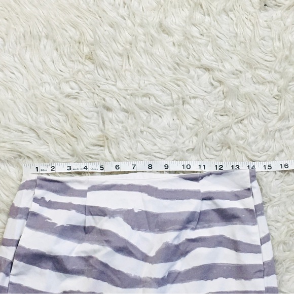 J. Crew Gray Zebra Striped Mini Skirt Size 0 - Picture 8 of 10